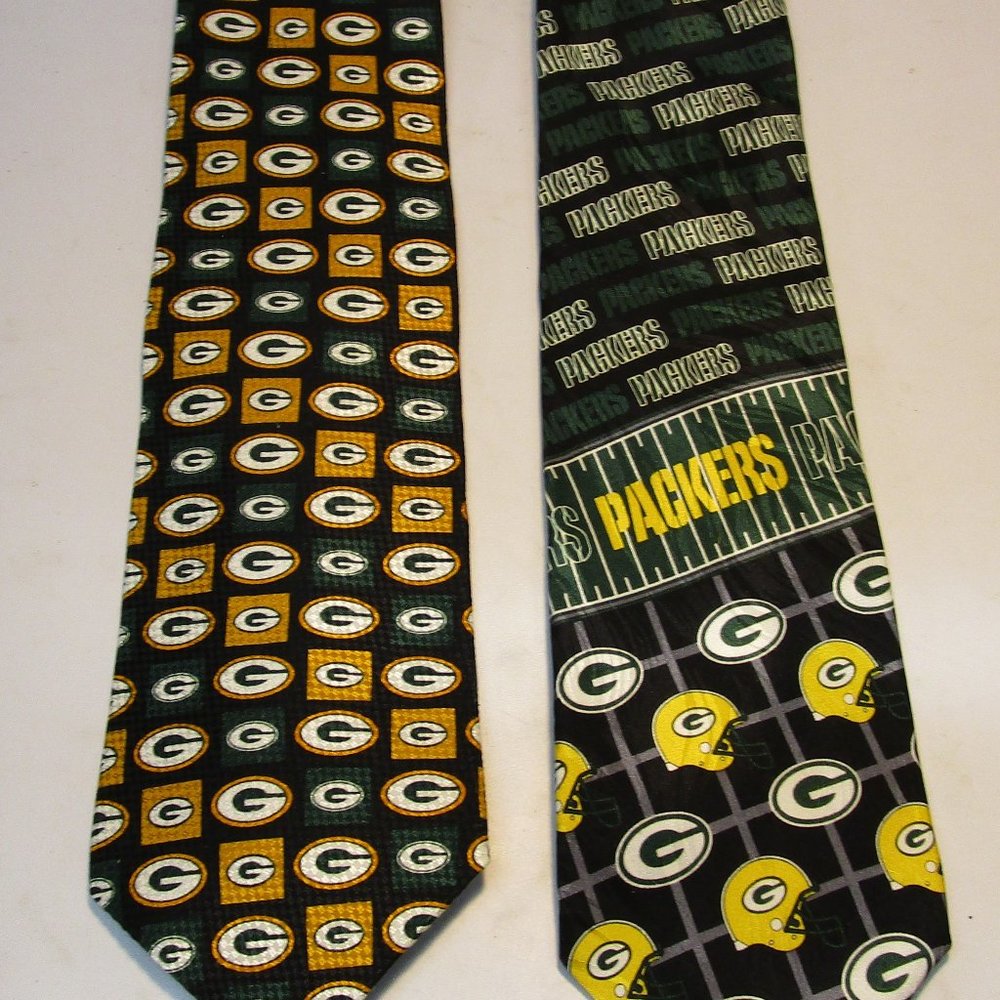 Vintage Green Bay Packers Men's Neck Tie Lot of (2)
